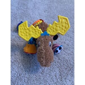 Lamaze Fun‎ Moose Baby Toy 0-24 Months Plush Multicolor Fabric By TOMY With Clip